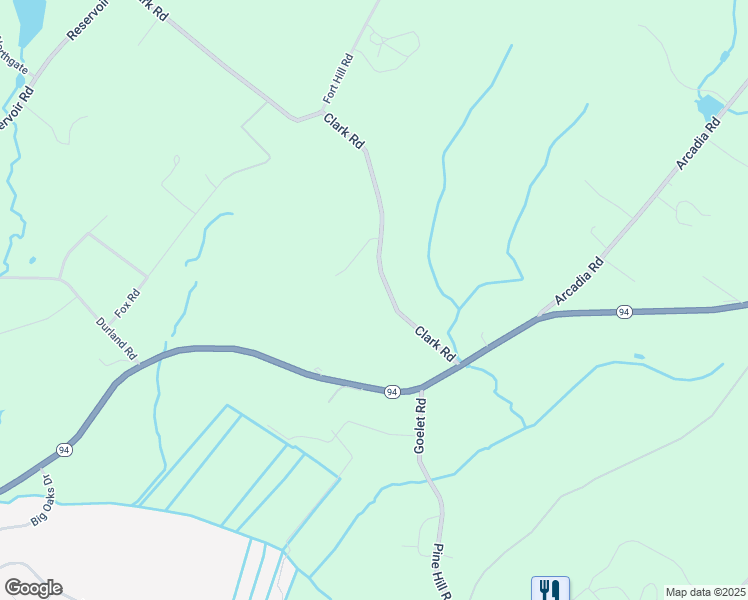 map of restaurants, bars, coffee shops, grocery stores, and more near 146 Clark Road in Goshen