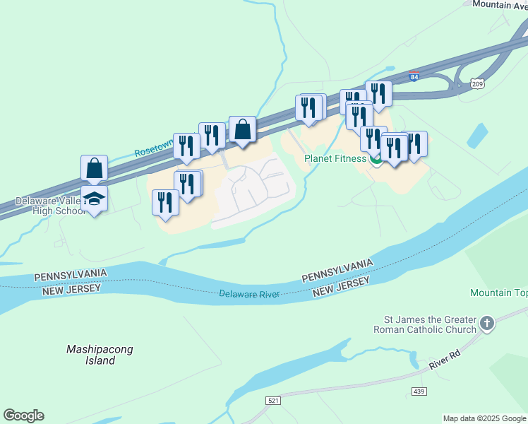 map of restaurants, bars, coffee shops, grocery stores, and more near 4092 Milford Landing Drive in Milford