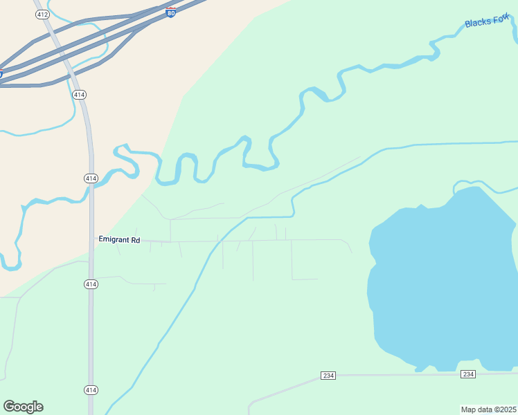 map of restaurants, bars, coffee shops, grocery stores, and more near Homestead Way in Uinta County