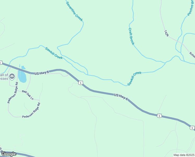 map of restaurants, bars, coffee shops, grocery stores, and more near 445 U.S. 6 in Milford