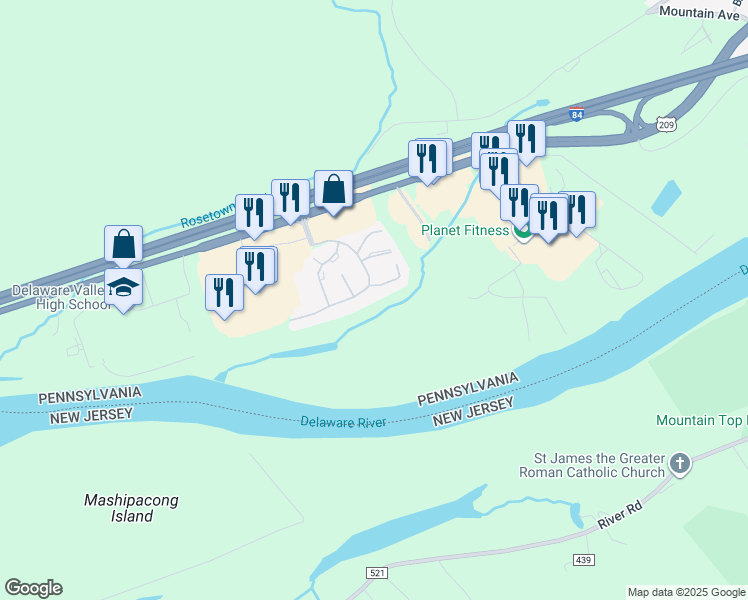 map of restaurants, bars, coffee shops, grocery stores, and more near 4087 Milford Landing Drive in Milford