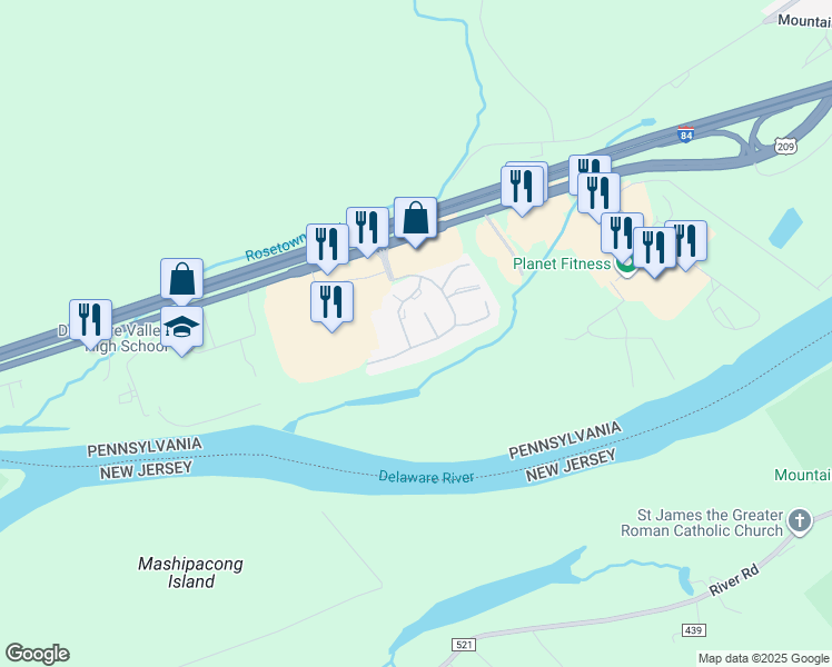 map of restaurants, bars, coffee shops, grocery stores, and more near 3034 Grey Cliff Way in Milford