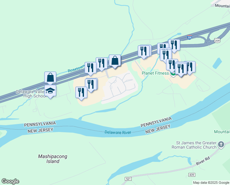 map of restaurants, bars, coffee shops, grocery stores, and more near 3034 Grey Cliff Way in Milford