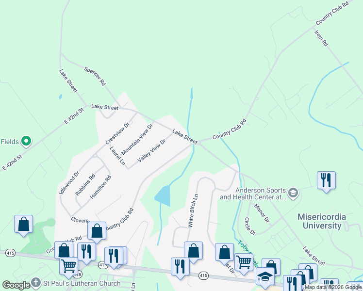 map of restaurants, bars, coffee shops, grocery stores, and more near 90 Peaceful Valley Road in Dallas