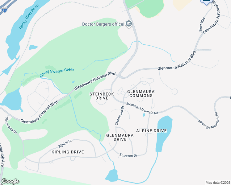 map of restaurants, bars, coffee shops, grocery stores, and more near 401 Thackeray Close in Moosic