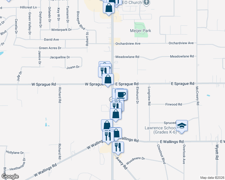 map of restaurants, bars, coffee shops, grocery stores, and more near 7915 Broadview Road in Broadview Heights