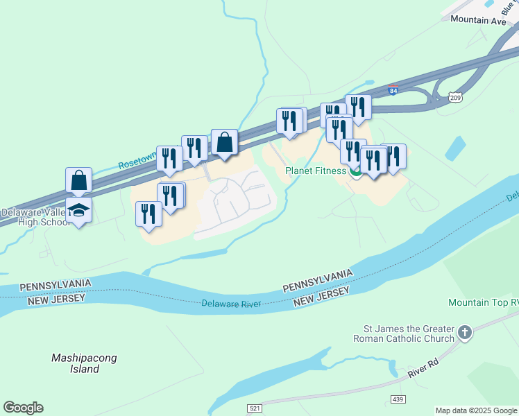 map of restaurants, bars, coffee shops, grocery stores, and more near 4019 Milford Landing Drive in Milford