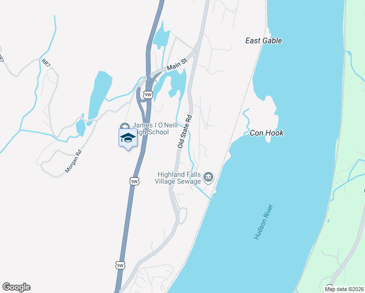 map of restaurants, bars, coffee shops, grocery stores, and more near 158 Old State Road in Highland Falls