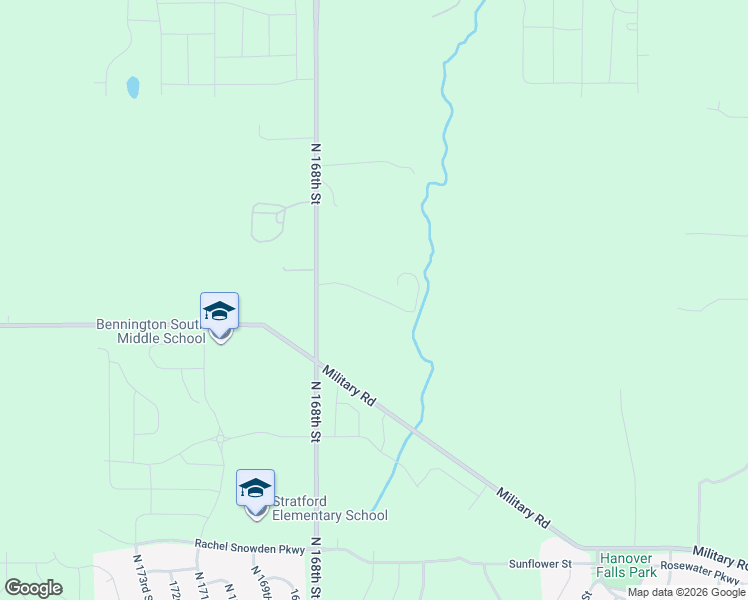 map of restaurants, bars, coffee shops, grocery stores, and more near 10131 North 168th Street in Bennington
