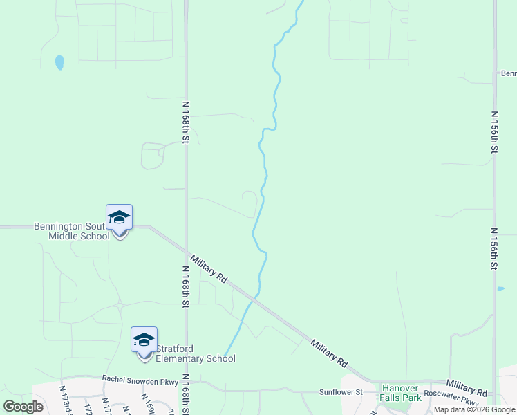 map of restaurants, bars, coffee shops, grocery stores, and more near 10131 North 168th Street in Bennington