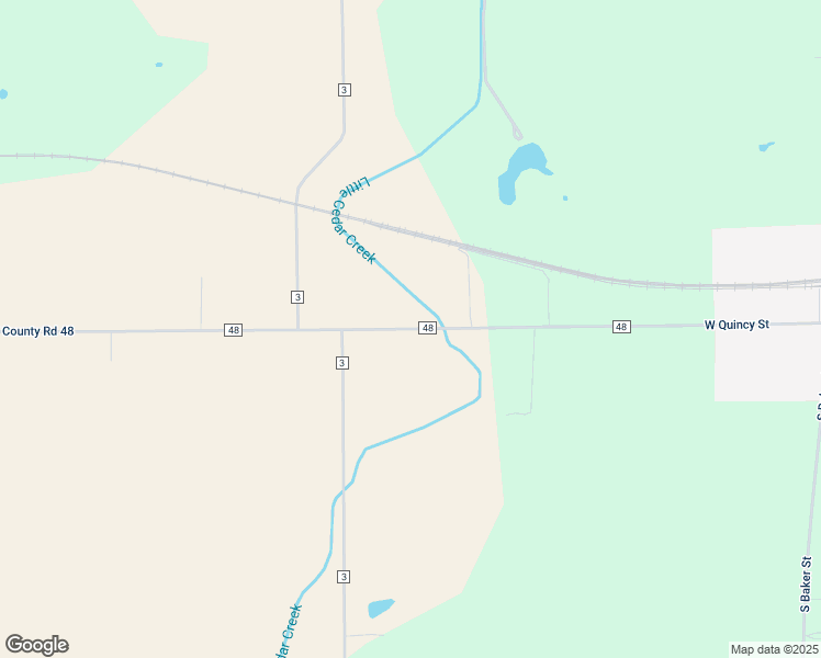 map of restaurants, bars, coffee shops, grocery stores, and more near County Road 48 in Garrett
