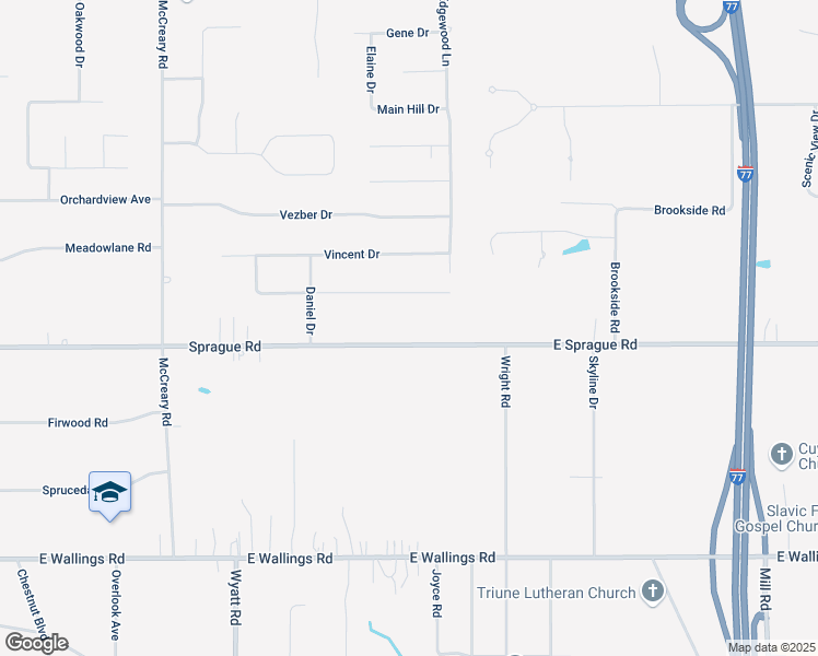 map of restaurants, bars, coffee shops, grocery stores, and more near 4384 Shelly Drive in Seven Hills