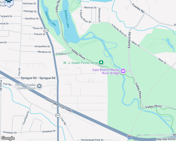 map of restaurants, bars, coffee shops, grocery stores, and more near 162 Manning Drive in Berea