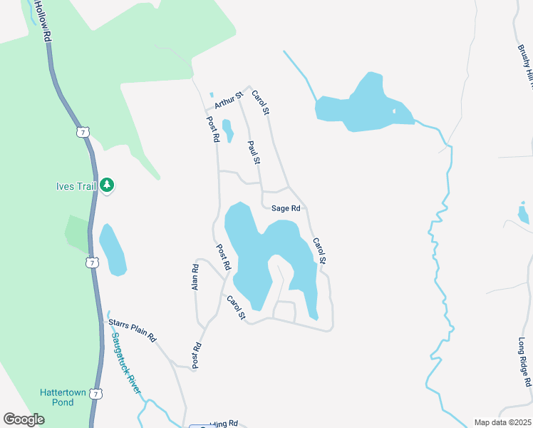 map of restaurants, bars, coffee shops, grocery stores, and more near 16 Sage Road in Danbury