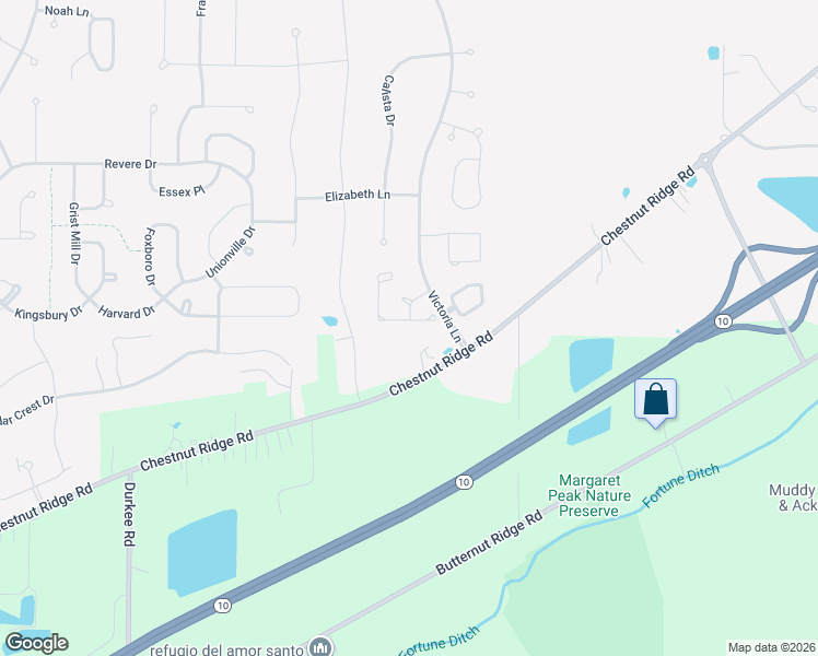 map of restaurants, bars, coffee shops, grocery stores, and more near 9375 Saybrook Drive in North Ridgeville
