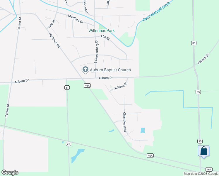 map of restaurants, bars, coffee shops, grocery stores, and more near 1402 Quinten Street in Auburn