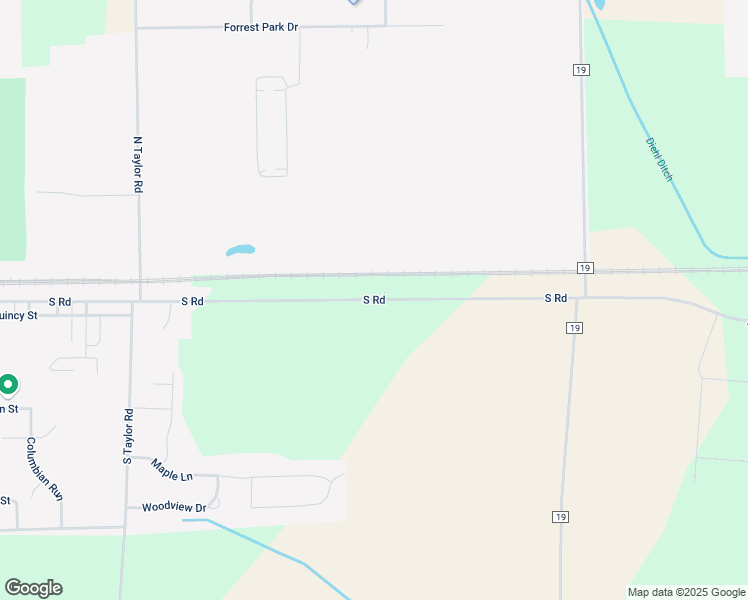map of restaurants, bars, coffee shops, grocery stores, and more near County Road 48 in Garrett