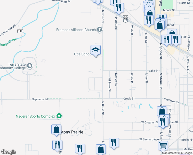 map of restaurants, bars, coffee shops, grocery stores, and more near 22 Webster Street in Fremont