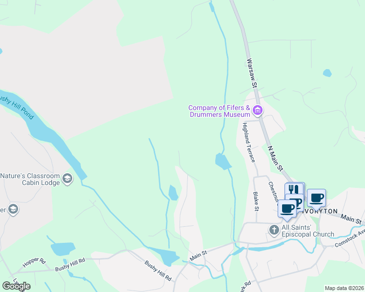 map of restaurants, bars, coffee shops, grocery stores, and more near 25 Rosewood Lane in Essex