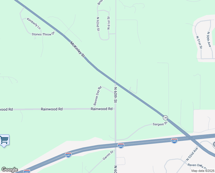 map of restaurants, bars, coffee shops, grocery stores, and more near 6015 Bennie Day Road in Omaha