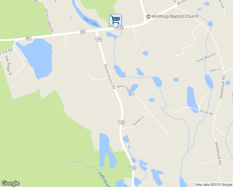 map of restaurants, bars, coffee shops, grocery stores, and more near 100 Stevenstown Road in Deep River