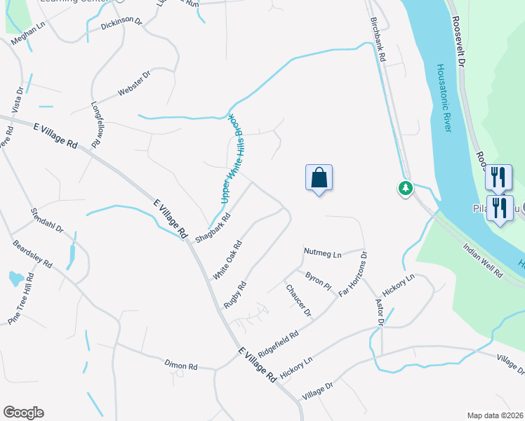 map of restaurants, bars, coffee shops, grocery stores, and more near 62 Rugby Road in Shelton