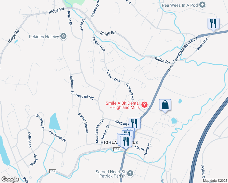 map of restaurants, bars, coffee shops, grocery stores, and more near 8 Laurel Court in Woodbury