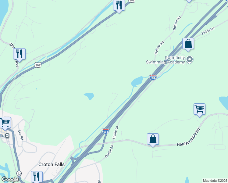 map of restaurants, bars, coffee shops, grocery stores, and more near 32 Reed Road in North Salem