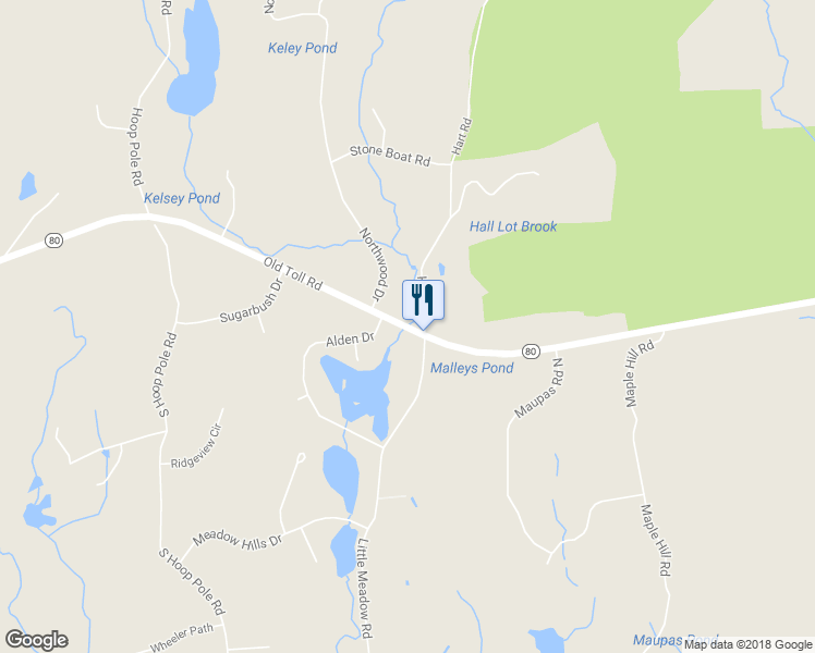 map of restaurants, bars, coffee shops, grocery stores, and more near 539 Route 80 in Guilford