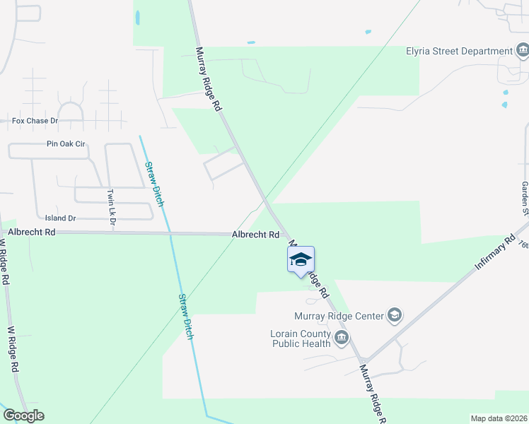 map of restaurants, bars, coffee shops, grocery stores, and more near 9432 Murray Ridge Road in Elyria