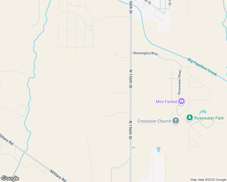 map of restaurants, bars, coffee shops, grocery stores, and more near 10330 North 156th Street in Bennington