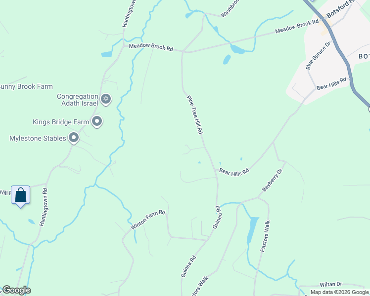 map of restaurants, bars, coffee shops, grocery stores, and more near 32 Pine Tree Hill Road in Newtown