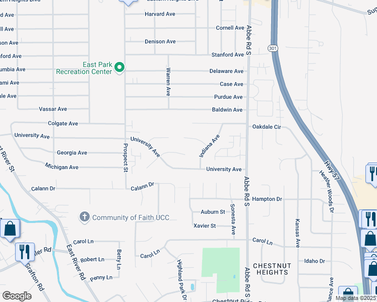 map of restaurants, bars, coffee shops, grocery stores, and more near 140 Wisconsin Circle in Elyria
