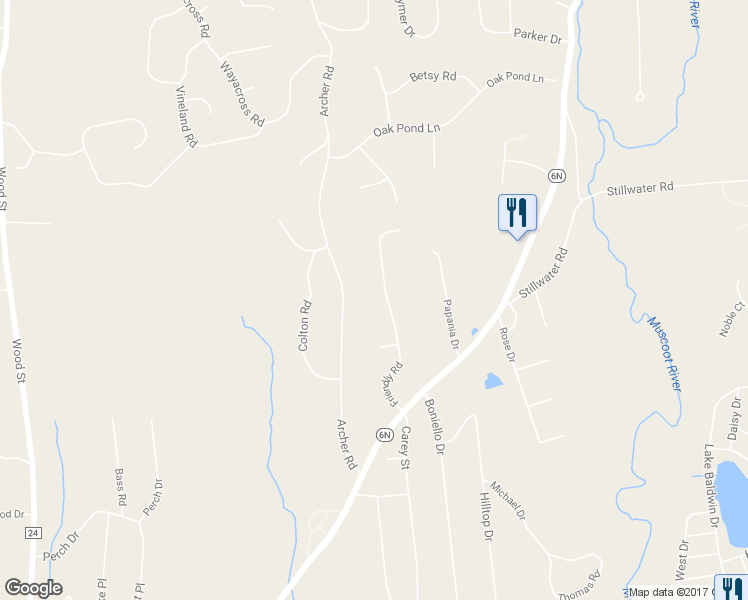 map of restaurants, bars, coffee shops, grocery stores, and more near 61 Friendly Road in Mahopac