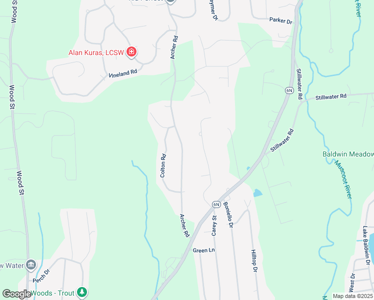 map of restaurants, bars, coffee shops, grocery stores, and more near 84 Archer Road in Mahopac