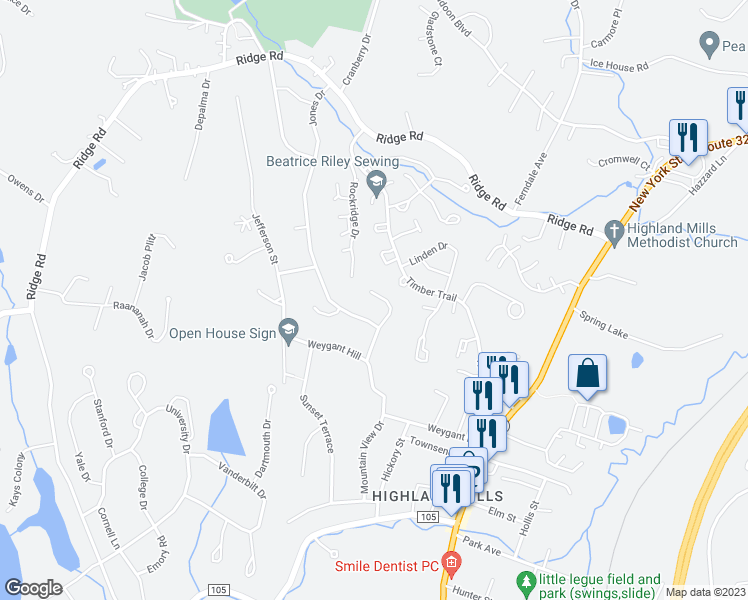 map of restaurants, bars, coffee shops, grocery stores, and more near 9 Jackson Street in Woodbury