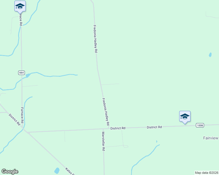 map of restaurants, bars, coffee shops, grocery stores, and more near 68 Fredonia Hadley Road in Fredonia