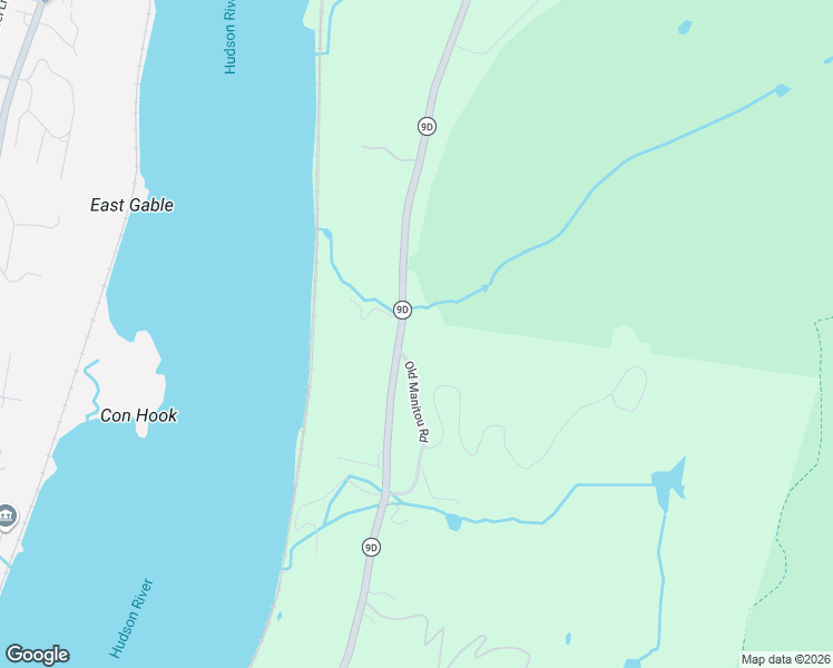 map of restaurants, bars, coffee shops, grocery stores, and more near 52 Old Manitou Road in Philipstown