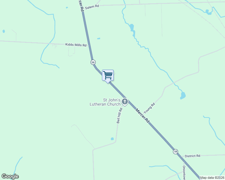 map of restaurants, bars, coffee shops, grocery stores, and more near 729 Mercer Road in Greenville