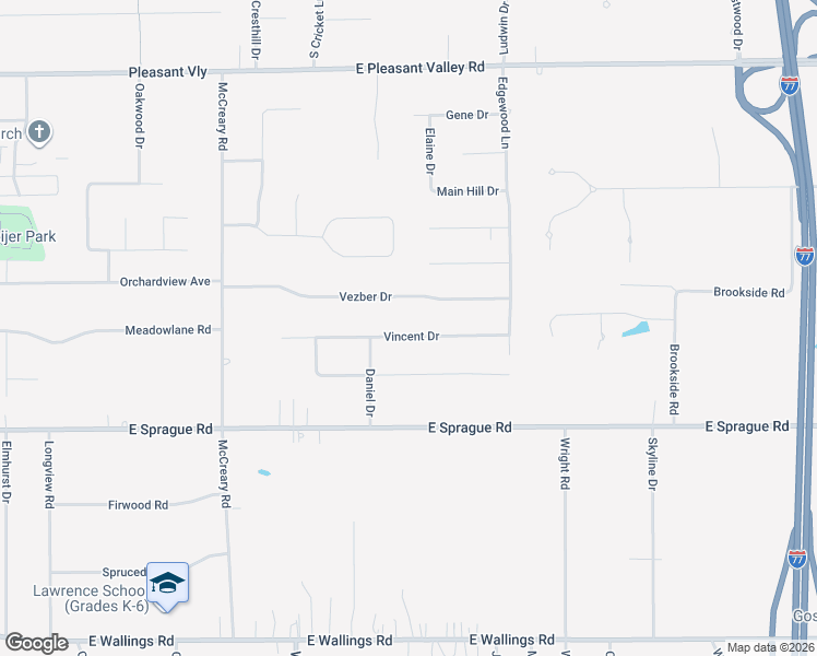 map of restaurants, bars, coffee shops, grocery stores, and more near 4020 Vincent Drive in Seven Hills