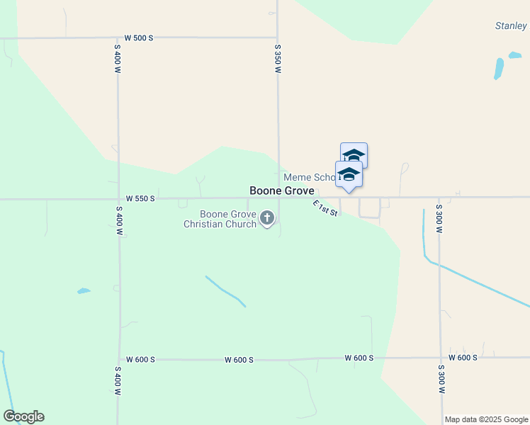 map of restaurants, bars, coffee shops, grocery stores, and more near in Boone Grove