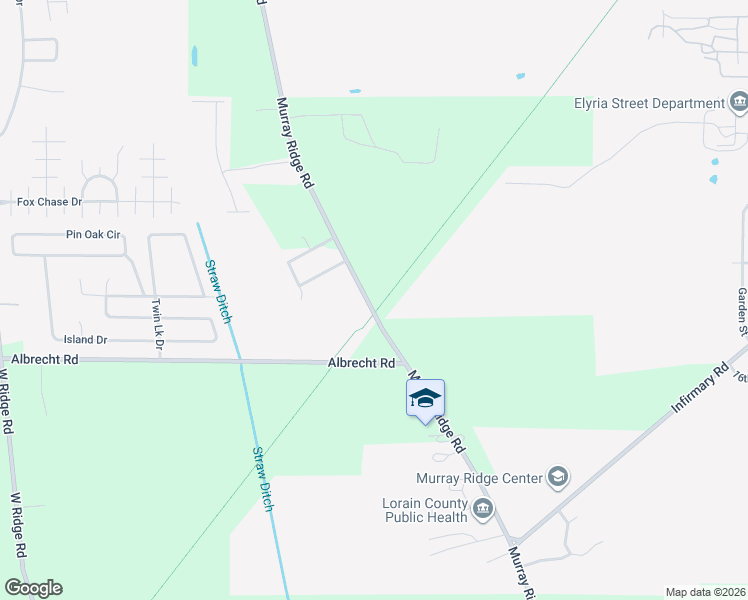 map of restaurants, bars, coffee shops, grocery stores, and more near 9432 Murray Ridge Road in Elyria