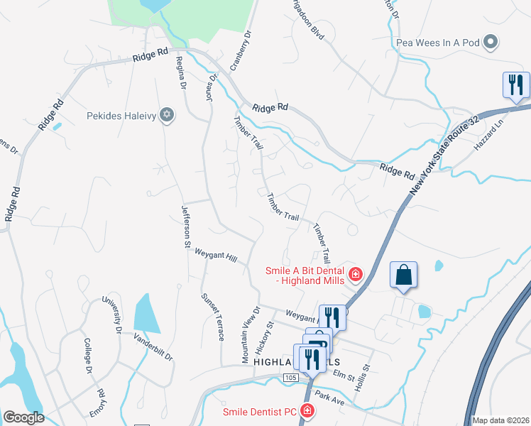 map of restaurants, bars, coffee shops, grocery stores, and more near 11 Jackson Street in Woodbury