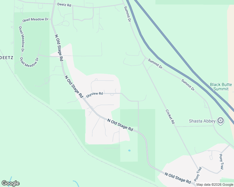 map of restaurants, bars, coffee shops, grocery stores, and more near 607 Valley Quail Drive in Mount Shasta