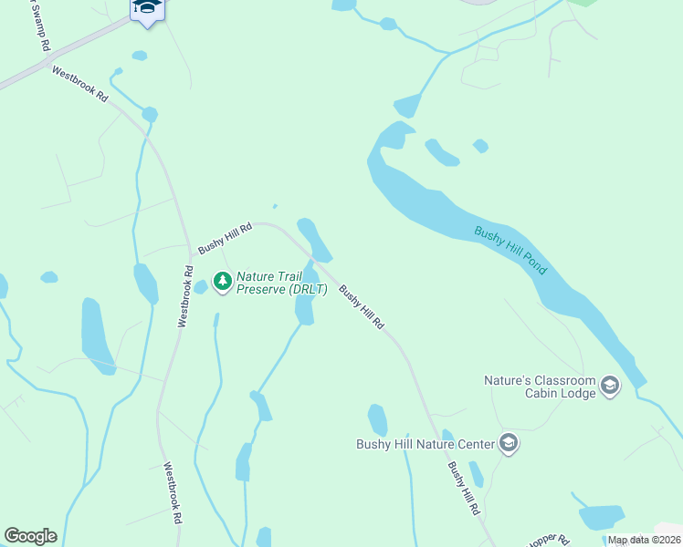 map of restaurants, bars, coffee shops, grocery stores, and more near 132 Bushy Hill Road in Deep River