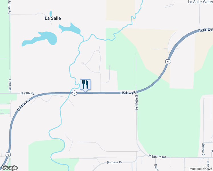 map of restaurants, bars, coffee shops, grocery stores, and more near 115 Mary Senica Court in LaSalle