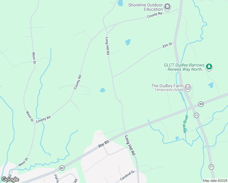 map of restaurants, bars, coffee shops, grocery stores, and more near 2700 Long Hill Road in Guilford