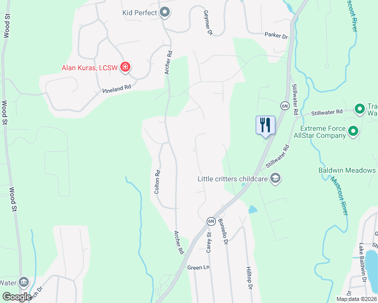 map of restaurants, bars, coffee shops, grocery stores, and more near 80 Friendly Road in Mahopac