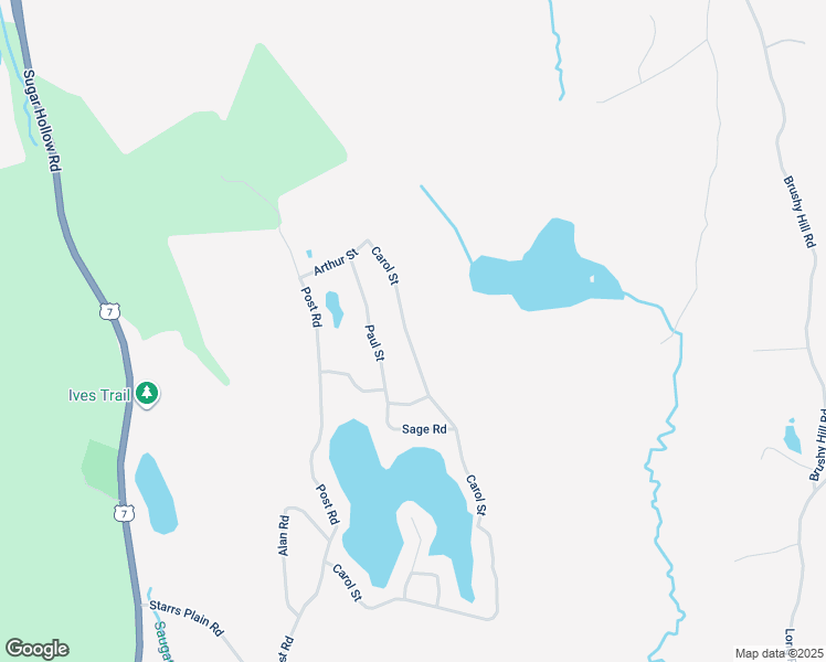 map of restaurants, bars, coffee shops, grocery stores, and more near 127 Carol Street in Danbury