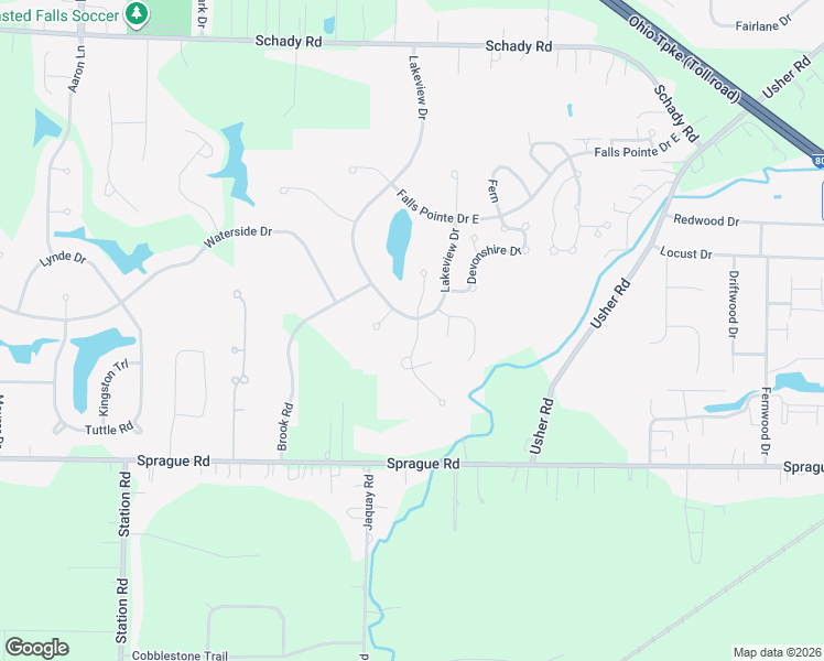 map of restaurants, bars, coffee shops, grocery stores, and more near 9410 Ravinia Dr in Olmsted Falls